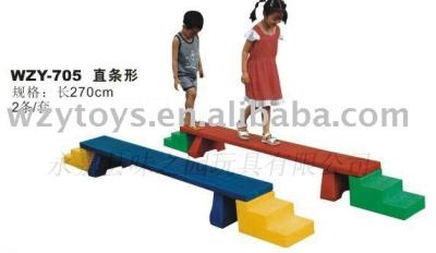 China Outdoor Plastic Playground Kids Gymnastics Balance Beam for sale