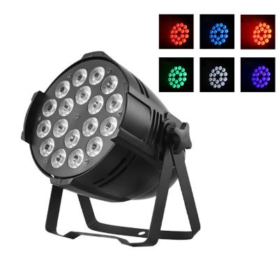 China Sports 10W Led Stages 18 RGB Par Light For DJ Party Wedding Disco Performance Bar Lamp Event Dancing 6 In 1 Stage Led Lighting for sale