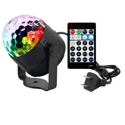 China Festival/Party/Bar/Birthday Activated Rotating Disco Ball DJ Party RGBP LED Crystal Ball Stage Light For Christmas Wedding Lights for sale