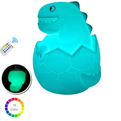 China Festival/Party/Birthday Dinosaur Night Light, Cute Dino Lamp Boys Toddler Gifts Color Changing, Portable Silicon Squishy Lamp for Kids Bedroom for sale