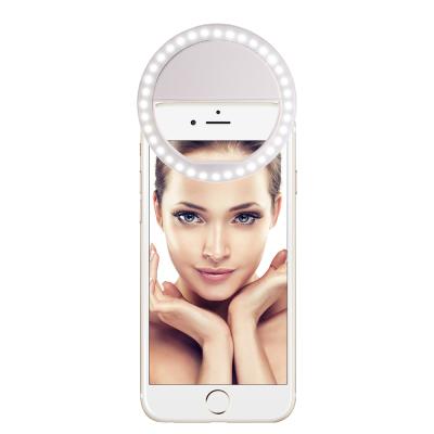 China SmartPhones Built-in USB Rechargeable Portable Clip to Video Photography Mobile Phone 36 Led Ring Selfie Light for sale