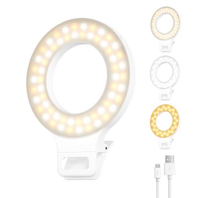 China SmartPhones XJ34 500mAh USB Small Rechargeable Camera Laptop Tablet Phone Clip On Ring Light for sale