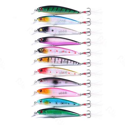 China ABS Plastic Hot Selling Multicolor 11cm/12.8g Wobblers Wobblers Bait Minnow Hard Lure Trolling Fishing Lure Deep Diving Baits for sale