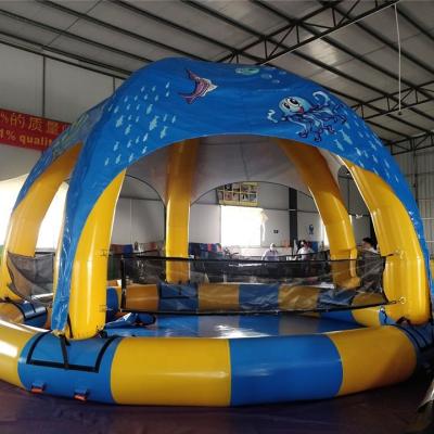 China Swimming Pool Customized High Quality Large Inflatable Swimming Pool With Sun Cover for sale