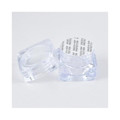 China Recycable Chinese supply Square transparent small acrylic powder jar cosmetic acrylic jar 5ml acrylic jar for sale