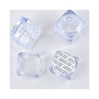 China Recycable HIgh quality transparent acrylic cosmetic jars square acrylic jar acrylic cosmetic cream jar for sale