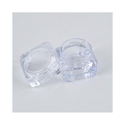 China Recycable Cosmetic packaging acrylic dip powder empty acrylic nail powder jars square acrylic cream jar for sale