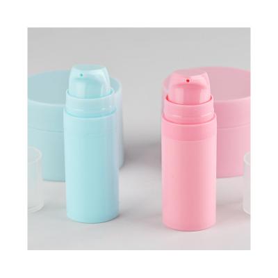 China Recycable Top Selling Cosmetic plastic Empty Blue Lotion 15ml airless bottle 30 ml airless pump bottles for sale