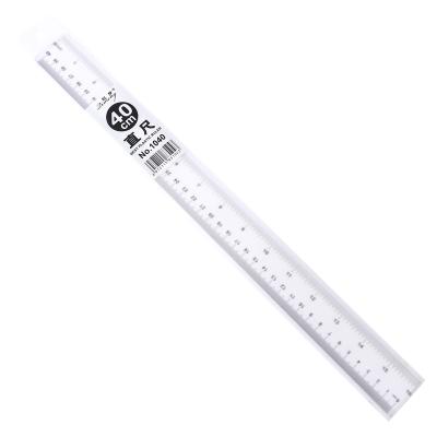 China Study of the factory ruler plastic tools drafting tool 40cm transparent direct measurement for sale