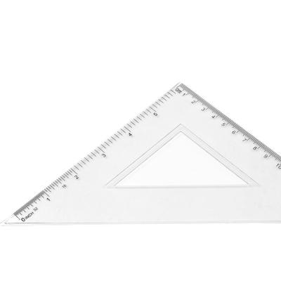 China Factory direct sale plastic 45/90 degree 16/14cm triangle plastic angle measuring ruler for sale