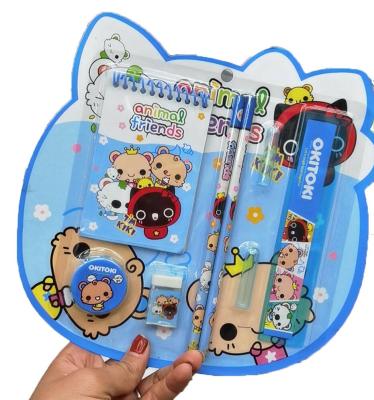 China Learning Tools Stationery Set Combination 8 Piece Set Combination Stationery for sale