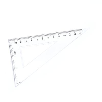 China Learning Tools 45/90 Degree Plastic Triangle Angle Measuring Ruler for sale