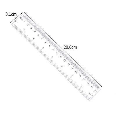 China Study Tools Factory Wholesale 20cm Ruler Advertising Ruler Plastic Ruler Drawing Stationery for sale