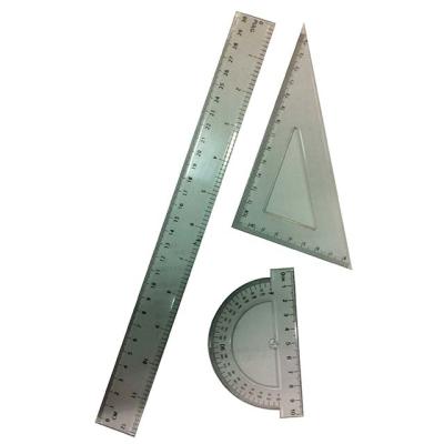 China Learning Tools 4 Piece Semicircular RulerWholesale Ferrule Ruler Set Ruler Student Ruler High Quality Plastic Set for sale