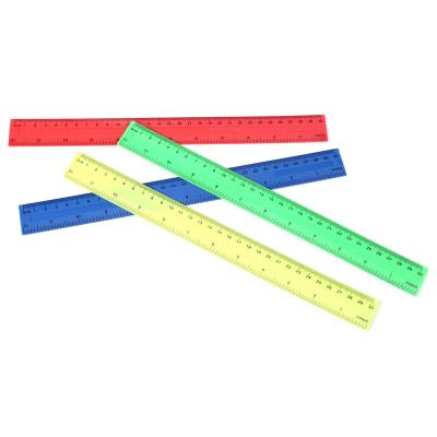 China Study of the ruler 30cm wholesale high quality color fluting tools plastic color fluting ruler for sale