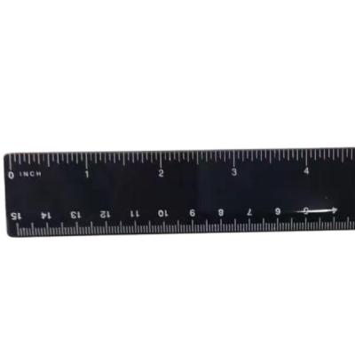 China Custom Black Straight 15cm Plastic Ruler YIWUJinTao School Stainless Straight Stationery Office Ruler for sale