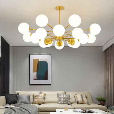 China Modern Living Room Pendant Lights Magic Ball Chandelier Glass Bean Atmosphere Modern Minimalist Bedroom Dining Room Chandelier for sale