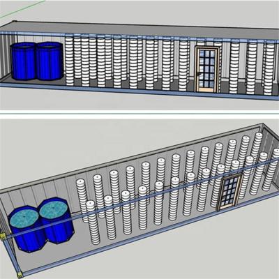 China Intelligent PC Sheet Vertical Hydroponic Agricultural Container Growing System For Lettuce for sale