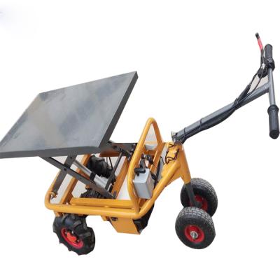 China Vegetable Tools Greenhouse Lifting Platform / Logistics Breeding Electric Transport Cart for sale