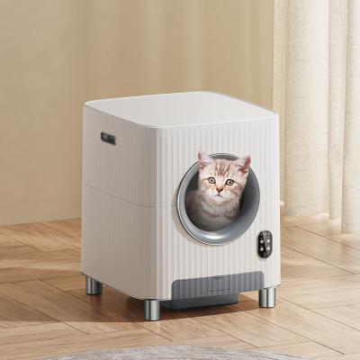 China Automatic Smart Cat Toliet Cat Litter Box Self Cleaning Pet Toilet for with wifi for sale