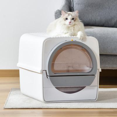 China Hot-selling New Design Hot Selling Individual Cat Litter Box Clean Sieve Cat Hidden Large Self Cleaning for sale