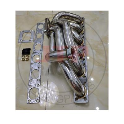 China Stainless Steel Top Mount Turbo Manifold 304 3mm Thick For BMW 325 328 E30 E34 24V M50 M52 M54 S50 S52 T3/T4 Exhaust Manifold for sale