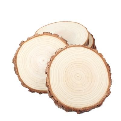 China Custom Made USA 4.7-5.1inch Natural Wood Round Eco-Friendly Decorative Rustic Wooden Map Slices DIY Crafts for sale