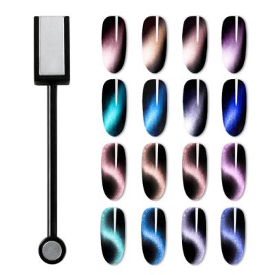 China Industrial Hot Sale 2 Heads Amazon Magnet Designs Multifunctional Cat Eye Gel Polish Magnet 3d Cat Eye Cat Eye Nail Magnet for sale