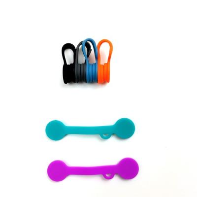 China Industrial Magnet Factory Price Silicone Cable Magnet Rope Clips Set Magnetic Twist Ties for sale