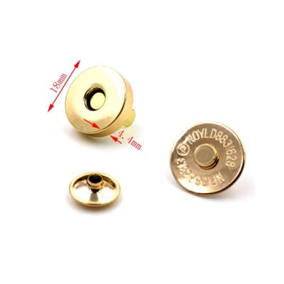 China Wholesale Magnetic Button 18*4 Mm Industrial Magnet Snap Buttons Magnetic Buckle For Garment And Bag for sale