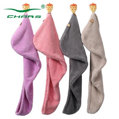 China QUICK DRY High Quality Microfiber Hair Dryer Towel Absorbent Spa Shower Hair Towel Wrap With Custom Logo for sale