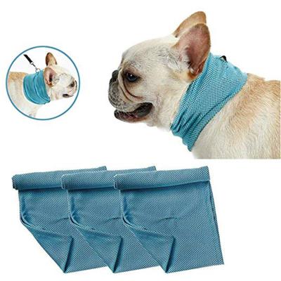 China Wholesale Custom Made Dog Microfiber Collar Bandana Towel Wrap Neck Dog Pet Cooling Cooling Towel Drying Tablet for sale