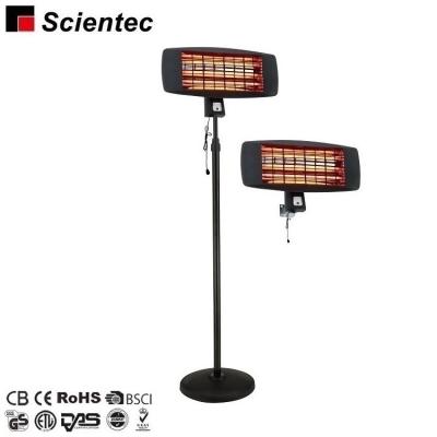 China 650W 1300W 2000W Free Standing Quartz Heater Electric Heaters For Outdoor for sale