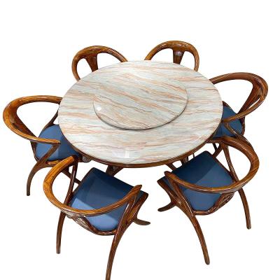 China Wooden Top Wooden Dining Table (Other) Dining Table Set Living Room Furniture Adjustable Luxury Table With Modern Chairs for sale