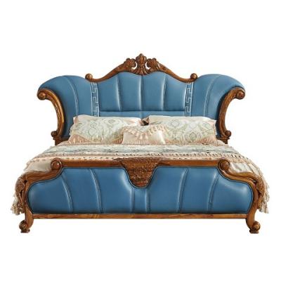 China Leather bed of elegant bed rooms 18m double bed bedroom furniture set for sale