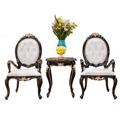 China Neoclassical round square corner negotiation chair tea table sofa chair (the other) ebony leisure European adjustable armchair combination for sale