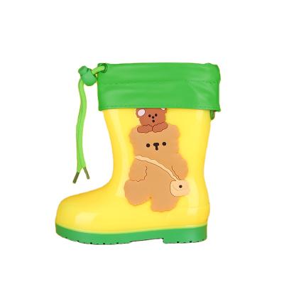 China New Design Winter Waterproof White Waterproof Snow Wellington Boots Kids Children Rubber Fur for sale