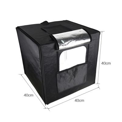 China LST40 40*40*40cm LED Mini Photo Studio Shooting Tent Softbox with 3pcs LED Light Panel 60W Photography Tent 40*40*40cm for sale