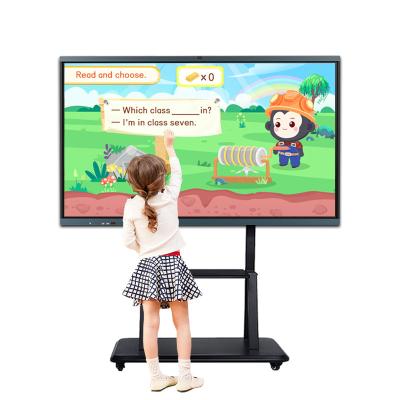 China School Teaching 55 Inch Smart TV Boards Interactive Whiteboard Interactive Flat Panel Smart E-Learning for Lecture and Classroom for sale