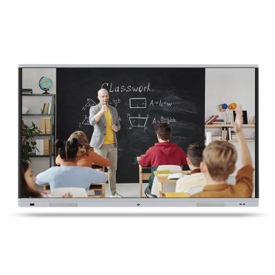 China School Teaching Hot Selling Pen/ Touch Monitor Flat 110 Android Finger Touch Screen TV 75 Inch Smart Interactive Electronic Board for sale