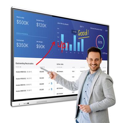 China School teaching business meeting digital smart board interactive touch screen digital multi-touch touch smart screen board for sale