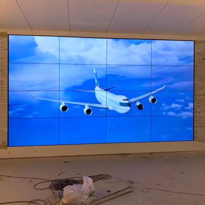 China Indoor Commercial Airport Screen Display 55inch 2x2 3.5mm Bezel Bezel Lcd Video Splicing Ultra Narrow Wall for sale