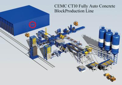 China Bloco de cimento da planta da maquinaria do tijolo que faz a máquina com sistema de controlo do PLC totalmente automático à venda