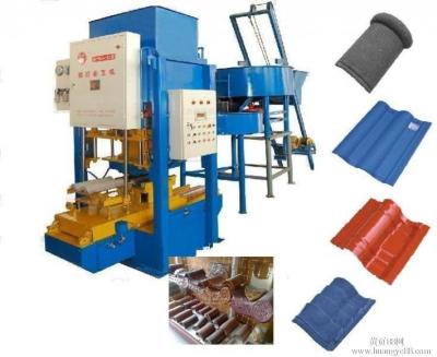 China Cement Tiles Making Machine , Fully Automatic Color Concrete Roof Tile Making Machine for sale