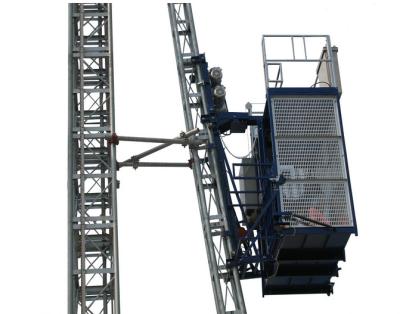 China Curve Building Construction Hoist Elevator 0 - 33 m/min Lifting Speed 1.6T Loaing Capacity for sale