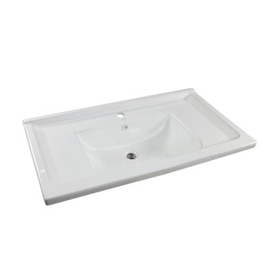 China HEGII Rectangle Vanity Porcelain Bathroom Ware Modern Sanitary Durable Wash Sink Ceramic Cabinet Basin for sale