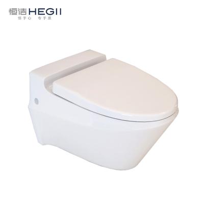 China Double-flux HEGII wall-hung porcelain hung toilet bowl ceramic sanitary ware wall mounted wc wall hung toilet bowl for sale