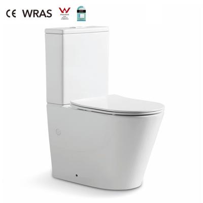 China Australian Ceramic Double-flush HEGII 2 Watermark CE Standards Watermark Singapore Bathroom WC Toilet Two-Piece Commode for sale