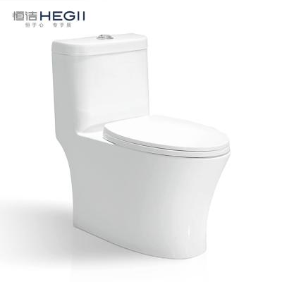 China Chinese Elegant Double-flush HEGII Design Bathroom Sanitaryware White Home Toilet Commode Ceramic WC Chaozhou Siphonic One Piece Toilet for sale