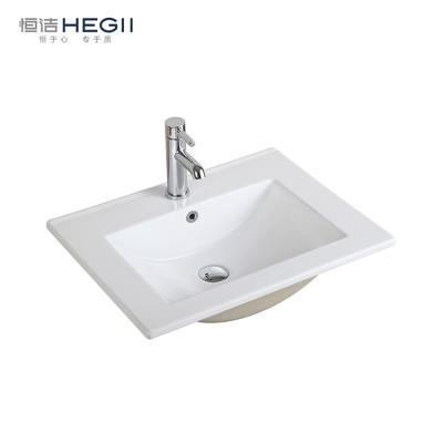 China HEGII Edge Modern Solid Slim Outdoor Rectangular Sanitary Ware Ceramic Bathroom Vanity Sink Cabinet Bathroom Vanity Sink for sale